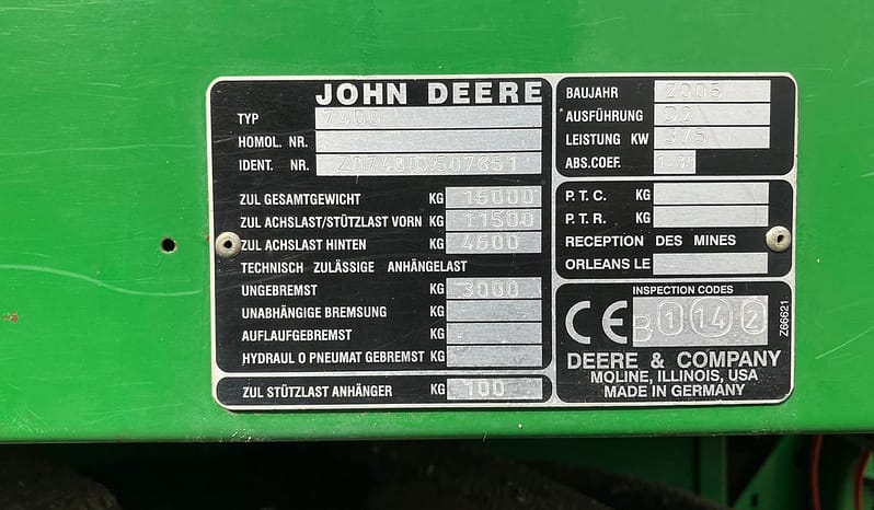 John Deere 7400 full